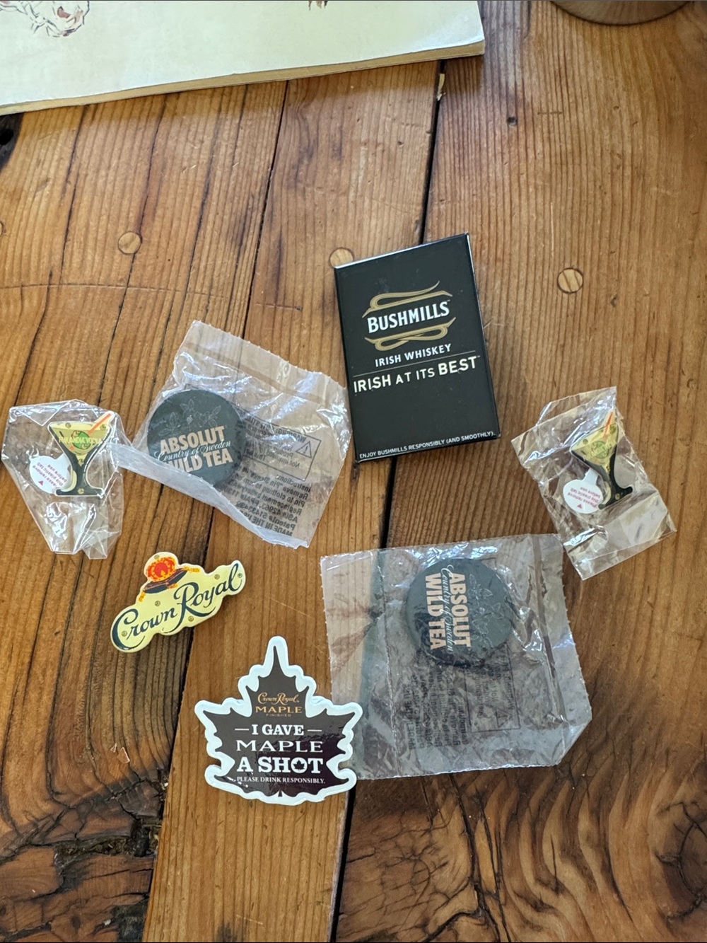 7 Liquor Brand Pins